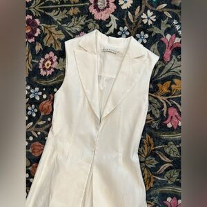Alice + Olivia Ivory Tailored Vest Dress